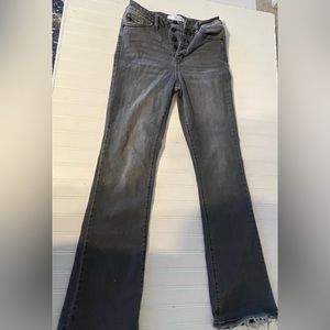 Gray button up women’s jeans